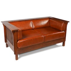 Preorder Mission / Craftsman Cubic Slat Side Love Seat