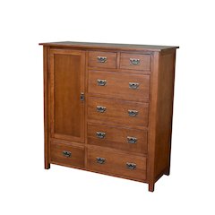 Mission Style Solid Oak Chest Of Drawers - Michael's Cherry
