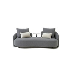 Serene Outdoor Modern Sofa - 83",  Gray Bouclé All-Weather