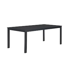 Sardinia Outdoor Aluminum Dining Table and 6 Chairs Set - Black