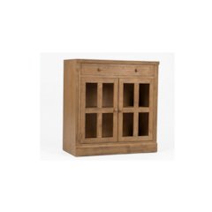 Rustic Modern Farmhouse Bookcase & Cabinet – Solid Pine Wood