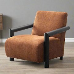 Nora Collection Mid-Century Modern  Arm Chair - Orange