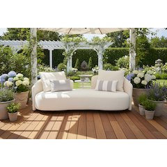 Serene Outdoor Sofa - 83", Cream Bouclé All-Weather