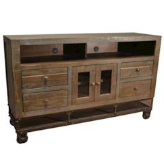 Greenview 62" Forged Iron Base TV Stand