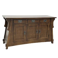 Mission Oak Crofter Console Cabinet - Michael's Cherry - 55" - Walnut