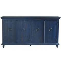 Macao 4 Door Sideboard - Blue - 73"