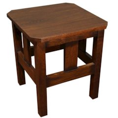 Mission Oak Slat End Table Walnut