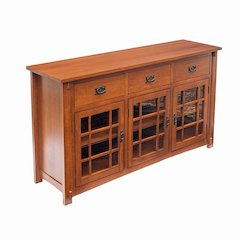 Craftsman Mission Solid Oak Sideboard - 65" - Michael's Cherry
