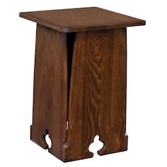 Mission Oak Tabouret Side Table - Walnut