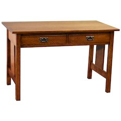 Mission / Arts And Crafts Solid Oak Writing Desk - Michael's Cherry