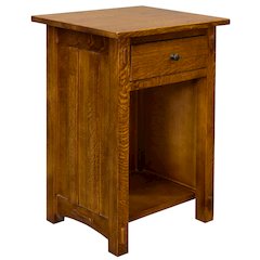Mission Solid Quarter Sawn Oak 1 Drawer End Table