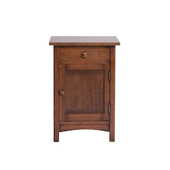 Mission 1 Door 1 Drawer Nightstand - Walnut stain