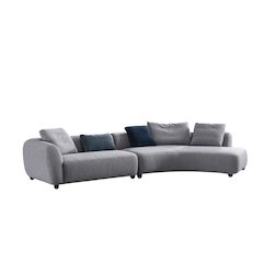 Luna Collection Modern Sectional Fabric Sofa – 154"