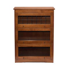 Mission Craftsman Style Oak Barrister Bookcase - 3 Stack - Michael's Cherry