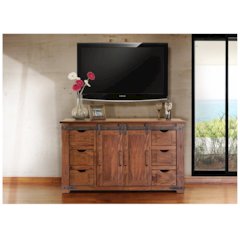 Granville Parota Sliding Door TV Stand - 60"