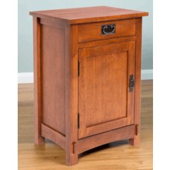 Mission / Arts and Crafts 1 Door, 1 Drawer Nightstand