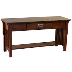 Mission 1 Drawer Crofter Style Console Table - Walnut Stain