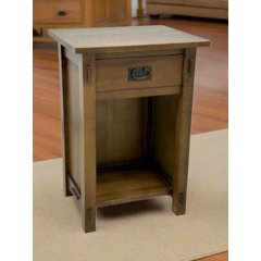 Mission Solid Quarter Sawn Oak 1 Drawer End Table