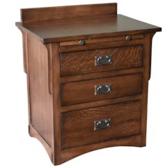 Mission Crofter 3 Drawer Nightstand - Walnut