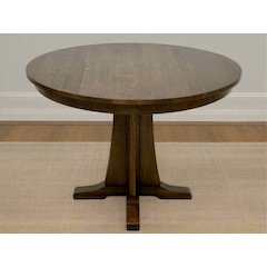 Mission Quarter Sawn Oak Round Dining Table, Kitchen Table - 42" - Walnut