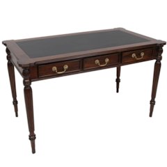 Legacy Leather Top Desk - Brown Walnut