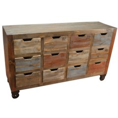 Bayshore 12 Drawer Countdown Console / Dresser 60"- Multi Color