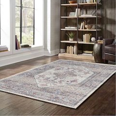 Area Rug Ultra Soft Washable Rug, Non Slip, Stain Resistant Rugs (8' x 10')