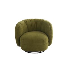 Nest Collection Mid-Century Modern Swivel Arm Chair - Green