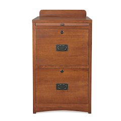 Mission Oak 2 Drawer File Cabinet W/ Writing Tray - Michael's Cherry