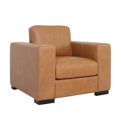 Argento Leather Arm Chair Tan