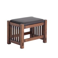 Mission Oak Foot Stool - Spindles Walnut