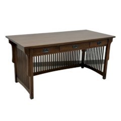Mission Crofter 3 Drawer Library Desk - Walnut