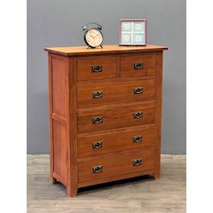 Mission 6 Drawer Tall Dresser - Michael's Cherry