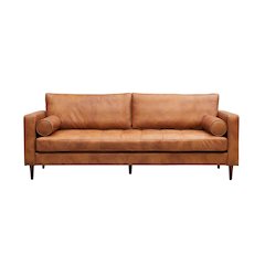Alamo Top Grain Leather Sofa - Light Brown