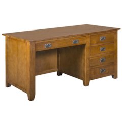 Mission 5 Drawer Library Desk - Michael's Cherry