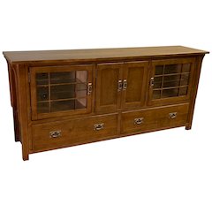 Mission Quarter Sawn Oak 72" Tv Stand - Walnut