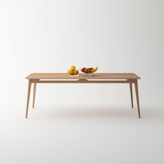 Isabella Mid century Dining Table - American Solid Oak 86.75"