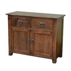 Mission 2 Door 2 Drawer Cabinet - Walnut