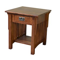 Mission 1 Drawer Crofter End Table - Golden Brown (GB1)