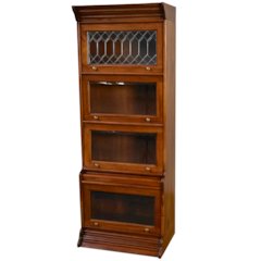 Legacy 4 Stack Barrister Bookcase - Light Brown Walnut
