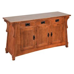Mission Oak Crofter Console Cabinet - Michael's Cherry - 55"