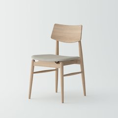 Set of 8 Isabella Mid-Century Dining chair - Solid Oak Wood and Fabric seat