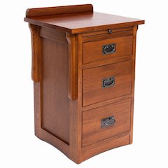 Crofter Style 3 Drawer End Table with Writing Tray - Michael's Cherry