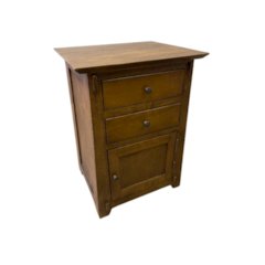 Mission Style Tapered Leg 2 Drawer Nightstand