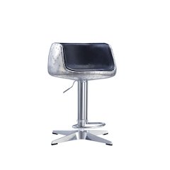 Aviator Adjustable Height Bar Stool - Leather & Metal