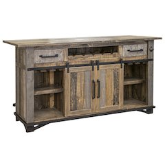 Greenview Loft Rustic Modern 76" Bar Counter