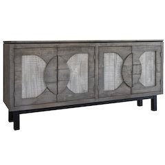 Malta Two-Tone Solid Wood Sideboard / Console - Gray