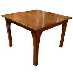 Mission Style White Oak Square Dining Table Walnut