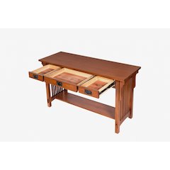 Mission 3 Drawer Crofter Style Console Table - Michael's Cherry