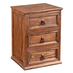 Set of 2 Montclare 3 Drawer Nightstand - Brown Wax